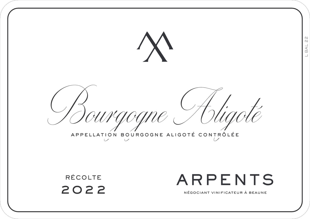 ARPENTS Bourgogne Aligoté 2022 | 75cl